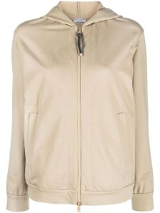 Brunello Cucinelli hoodie zippé à ornements métalliques - Tons neutres