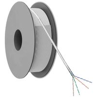 Netwerkkabel - Cat 6 - F/UTP - Flexibele kern - CCA - 6.0mm - 100 meter - PVC - Op rol - Grijs - Allteq - thumbnail