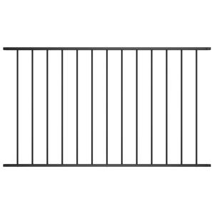 Hekpaneel 1,7x0,75 m gepoedercoat staal zwart