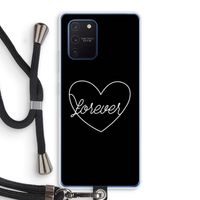 Forever heart black: Samsung Galaxy Note 10 Lite Transparant Hoesje met koord