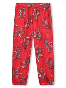 Kenzo Kids pantalon à coupe droite - Rouge