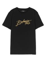 Balmain Kids t-shirt en coton à logo brodé - Noir