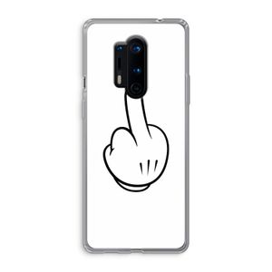 Middle finger white: OnePlus 8 Pro Transparant Hoesje