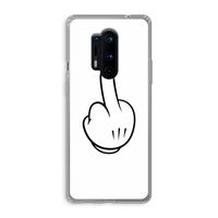 Middle finger white: OnePlus 8 Pro Transparant Hoesje Middle finger white: OnePlus 8 Pro Transparant Hoesje