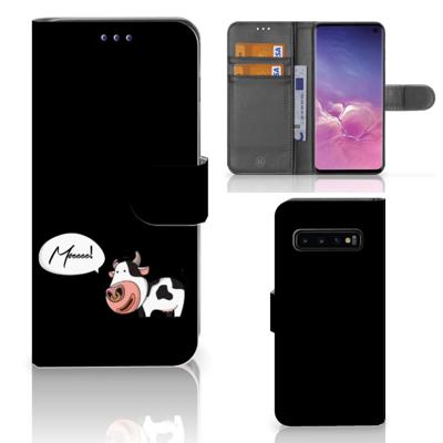 Samsung Galaxy S10 Leuk Hoesje Cow Samsung Galaxy S10 Leuk Hoesje Cow