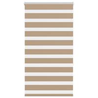 VidaXL Zebra blind 85x150 cm stofbreedte 80,9 cm polyester zandbruin