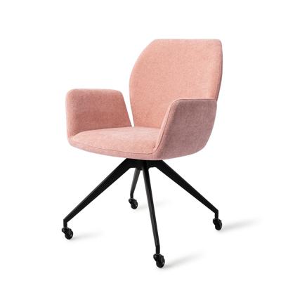 Jesper Home Eetkamerstoel 'Misaki' Glide Black, kleur Anemone
