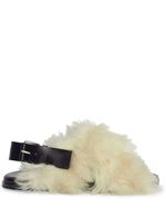 Proenza Schouler SQUARE SHEARLING SANDALS - Blanc - thumbnail