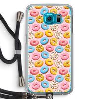 Pink donuts: Samsung Galaxy S6 Transparant Hoesje met koord