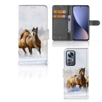 Xiaomi 12 Pro | Telefoonhoesje | Met pasjeshouder | Paarden