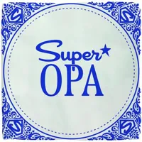 Plenty Gifts tegeltje keramiek super opa 10x10cm blauw, wit