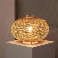 Tafellamp rotan met E27 fitting stekker & schakelaar &apos;Jordi&apos;