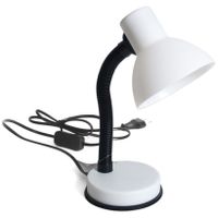 Witte leeslamp/bureaulamp 16 x 12 x 30 cm - thumbnail