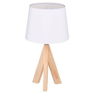 Schemerlamp/tafellamp houten voet 40 cm