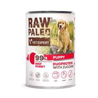 RAW PALEO Duoprotein Beef & Rabbit Puppy - natvoer voor honden - 400g