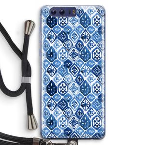 Blauw motief: Honor 9 Transparant Hoesje met koord