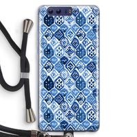 Blauw motief: Honor 9 Transparant Hoesje met koord