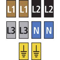 HellermannTyton WIC2-L1,L2,L3,N,Earth-PA66-MIX Markeerclip Opdruk L1, L2, L3, N, Erde 561-02300