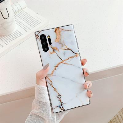 TPU glad Gemarmerde IMD mobiele telefoon Case voor Galaxy Note 10 + (wit F23)