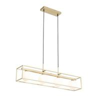 QAZQA Design hanglamp goud met wit glas 4-lichts - Aniek - thumbnail