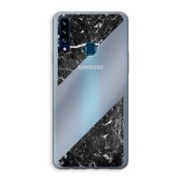 Zwart marmer: Samsung Galaxy A20s Transparant Hoesje