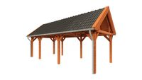 Tijdelijk 15% korting | Trendhout Buitenverblijf zadeldak XL 815x380 cm- Zadeldak- Hout- Trendhout