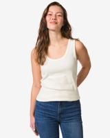 HEMA Dames singlet Anouk met ribbels wit (wit)
