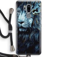 Darkness Lion: LG G7 Thinq Transparant Hoesje met koord