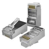 Qoltec 54556 Modulaire RJ45-connector | CAT6 | FTP |Vergulde contacten | 100 stuks