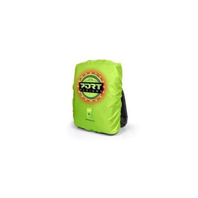 Regenhoes - PORT DESIGNS - Universeel met oplaadbare LED voor rugzakken tot 25 liter - 14/15,6 inch