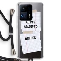 No Girls Allowed Unless: Xiaomi Mi Mix 4 Transparant Hoesje met koord
