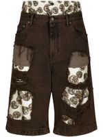 Dolce & Gabbana short en jean à finitions effilochées - Marron - thumbnail