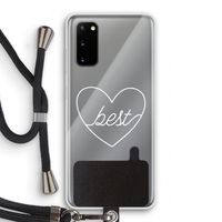 Best heart pastel: Samsung Galaxy S20 Transparant Hoesje met koord