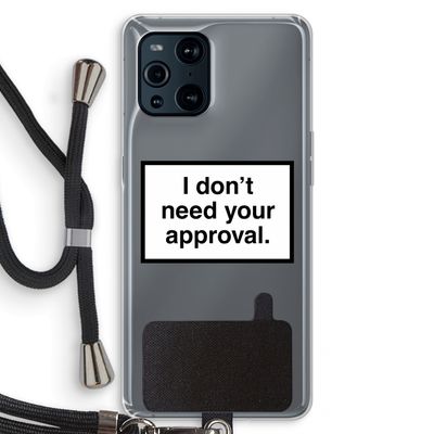 Don't need approval: Oppo Find X3 Pro Transparant Hoesje met koord