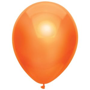 10x Oranje metallic ballonnen 30 cm