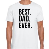 Best dad ever punt t-shirt wit voor heren - vaderdag cadeau shirt papa 2XL  -