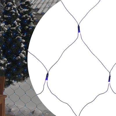 VidaXL Kerstnetverlichting 204 led&apos;s binnen en buiten 3x2 m blauw