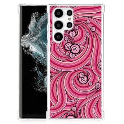 Samsung Galaxy S22 Ultra Back Cover Swirl Pink Samsung Galaxy S22 Ultra Back Cover Swirl Pink