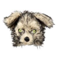 Wolf dieren verkleedmasker - pluche - volwassenen - Horror/halloween - carnaval - half gezicht - thumbnail