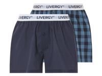 LIVERGY 2 paar heren boxers (XL, Blauw/geruit) LIVERGY 2 paar heren boxers (XL, Blauw/geruit)
