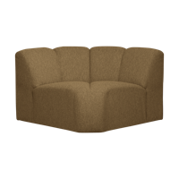 Woood Mojo bank hoekelement bouclé Geel/Bruin Melange