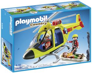 Playmobil Country - - Montagna - Elicottero del soccorso alpino - 5428 -Centro equestre