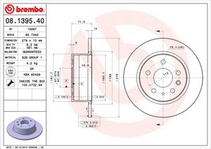 Remschijf BREMBO, Remschijftype: Massief, u.a. für Mercedes-Benz