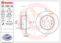 Remschijf BREMBO, Remschijftype: Massief, u.a. für Mercedes-Benz