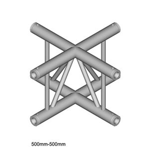 Duratruss DT 32/2-C41VX laddertruss 4-weg kruis verticaal