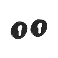 Profielcilinder plaatje rond 52x10mm zwart