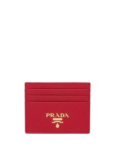 Prada porte-cartes à logo - Rouge