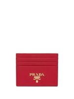 Prada porte-cartes à logo - Rouge