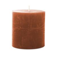 Kaars rustiek d7h7 cm cognac - Spaas