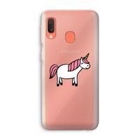 Eenhoorn: Samsung Galaxy A20e Transparant Hoesje
